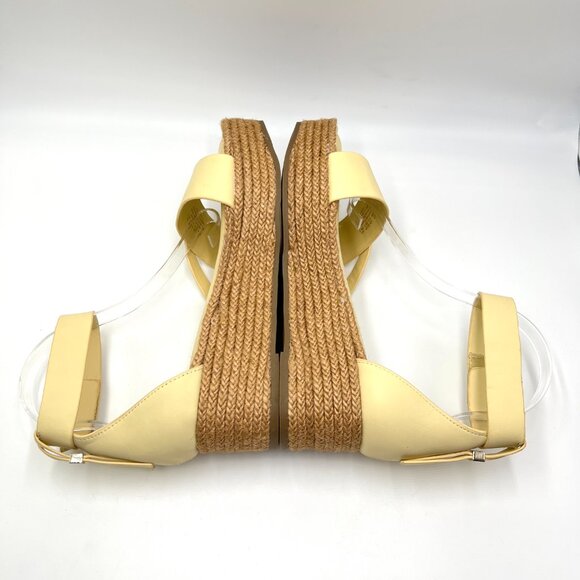 Franco Sarto Womens Size 9.5 Butter Yellow Espadrilles Platform Sandals Shoes - Picture 8 of 14
